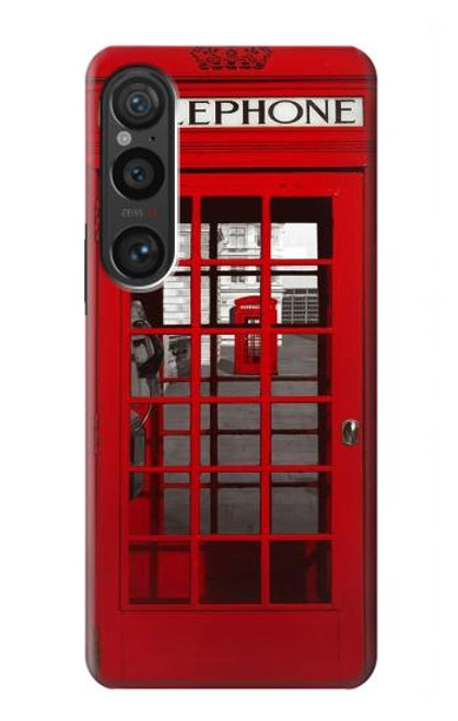 S0058 British Red Telephone Box Hülle Schutzhülle Taschen für Sony Xperia 1 VI