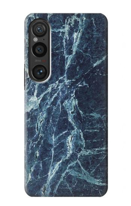 S2799 Light Blue Marble Stone Graphic Printed Hülle Schutzhülle Taschen für Sony Xperia 1 VI