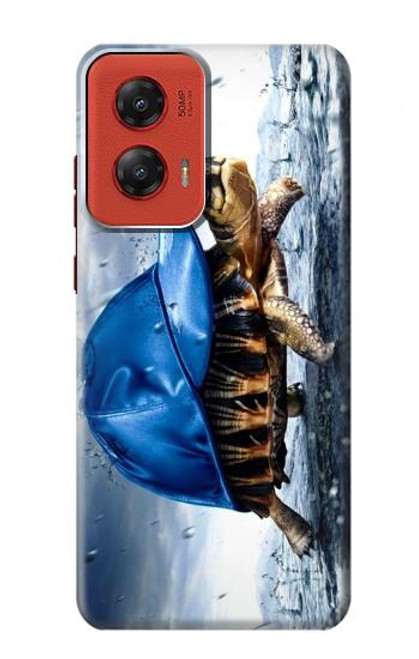 S0084 Turtle in the Rain Hülle Schutzhülle Taschen für Motorola Moto G Stylus 5G (2024)