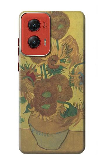 S0214 Van Gogh Vase Fifteen Sunflowers Hülle Schutzhülle Taschen für Motorola Moto G Stylus 5G (2024)