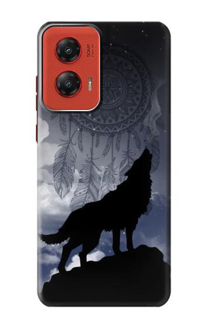 S3011 Dream Catcher Wolf Howling Hülle Schutzhülle Taschen für Motorola Moto G Stylus 5G (2024)