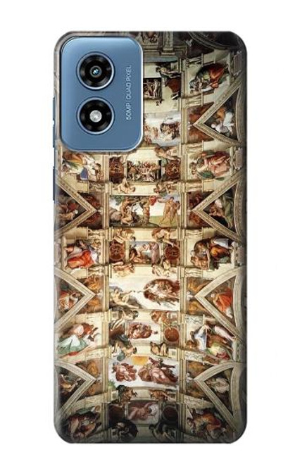 S0177 Michelangelo Chapel ceiling Hülle Schutzhülle Taschen für Motorola Moto G Play 4G (2024)