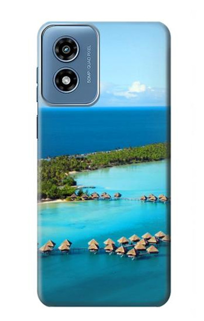 S0844 Bora Bora Island Hülle Schutzhülle Taschen für Motorola Moto G Play 4G (2024)