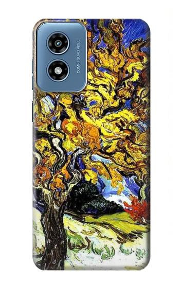 S0902 Mulberry Tree Van Gogh Hülle Schutzhülle Taschen für Motorola Moto G Play 4G (2024)