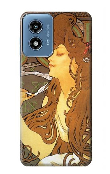 S0969 Alphonse Mucha Job Hülle Schutzhülle Taschen für Motorola Moto G Play 4G (2024)