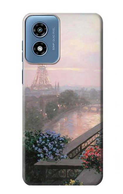 S1443 Terrace in Paris Eifel Hülle Schutzhülle Taschen für Motorola Moto G Play 4G (2024)