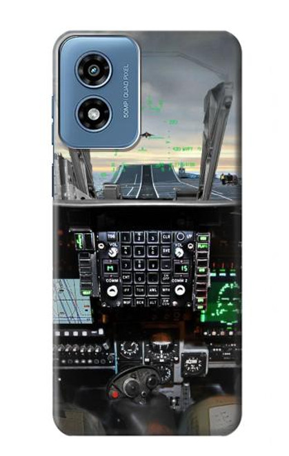 S2435 Fighter Jet Aircraft Cockpit Hülle Schutzhülle Taschen für Motorola Moto G Play 4G (2024)