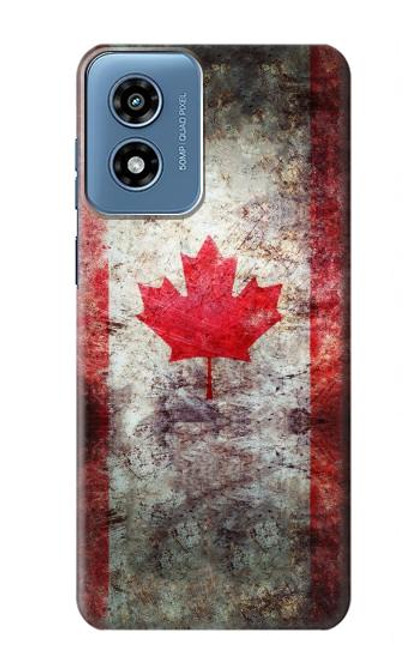 S2490 Canada Maple Leaf Flag Texture Hülle Schutzhülle Taschen für Motorola Moto G Play 4G (2024)