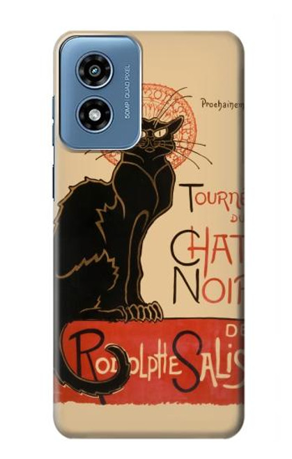 S2739 Chat Noir Black Cat Vintage Hülle Schutzhülle Taschen für Motorola Moto G Play 4G (2024)