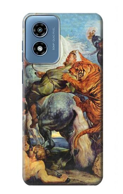 S3331 Peter Paul Rubens Tiger und Lowenjagd Hülle Schutzhülle Taschen für Motorola Moto G Play 4G (2024)