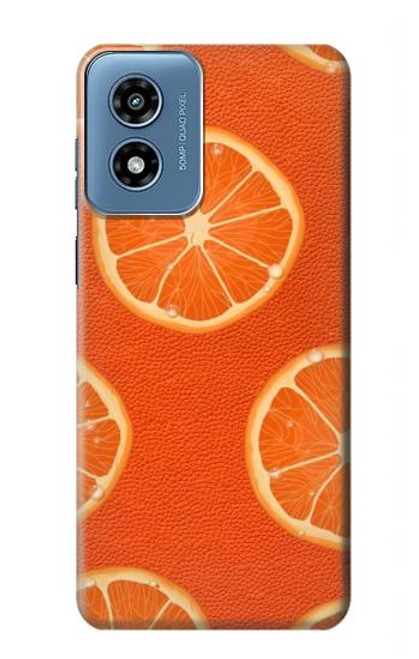 S3946 Seamless Orange Pattern Hülle Schutzhülle Taschen für Motorola Moto G Play 4G (2024)