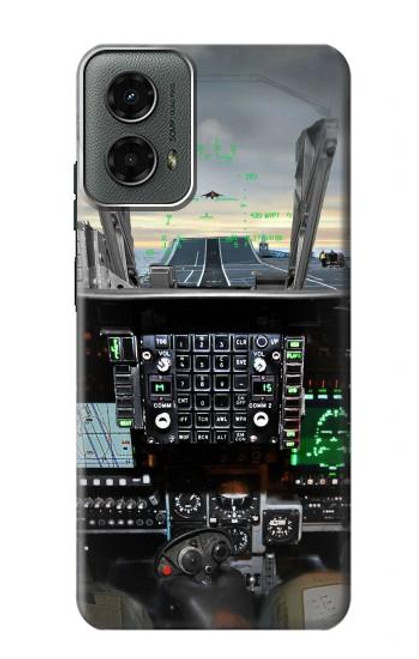 S2435 Fighter Jet Aircraft Cockpit Hülle Schutzhülle Taschen für Motorola Moto G 5G (2024)