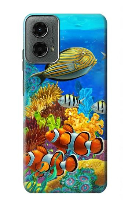 S2568 Sea Seabed Fish Corals Underwater Ocean Hülle Schutzhülle Taschen für Motorola Moto G 5G (2024)