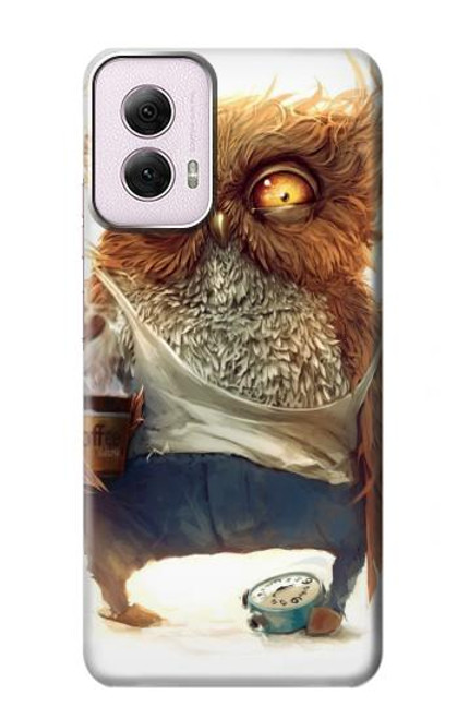 S1133 Wake up Owl Hülle Schutzhülle Taschen für Motorola Moto G Power 5G (2024)