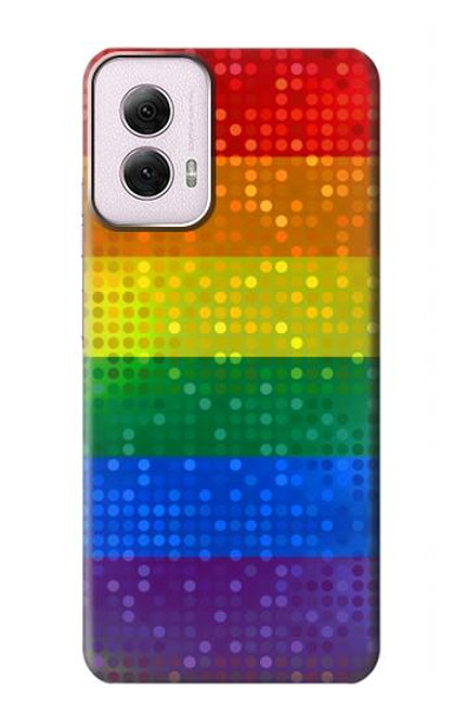 S2683 Rainbow LGBT Pride Flag Hülle Schutzhülle Taschen für Motorola Moto G Power 5G (2024)