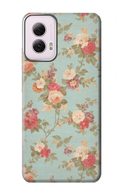 S3910 Vintage Rose Hülle Schutzhülle Taschen für Motorola Moto G Power 5G (2024)