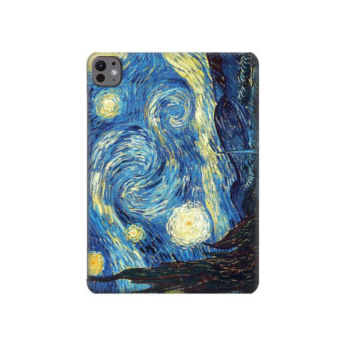 S0213 Van Gogh Starry Nights Hülle Schutzhülle Taschen für iPad Pro 11 (2024,2025)