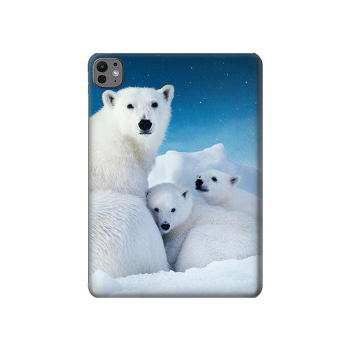 S0285 Polar Bear Family Arctic Hülle Schutzhülle Taschen für iPad Pro 11 (2024,2025)