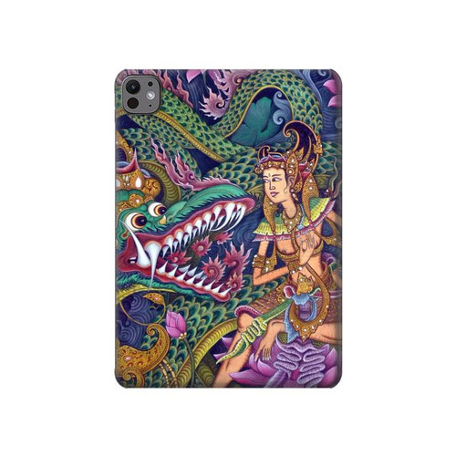 S1240 Bali Painting Hülle Schutzhülle Taschen für iPad Pro 11 (2024,2025)