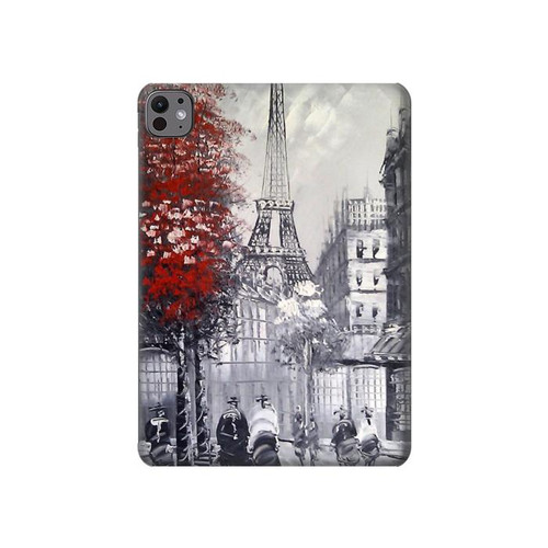 S1295 Eiffel Painting of Paris Hülle Schutzhülle Taschen für iPad Pro 11 (2024,2025)