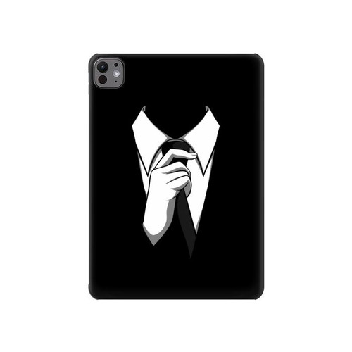 S1591 Anonymous Man in Black Suit Hülle Schutzhülle Taschen für iPad Pro 11 (2024,2025)