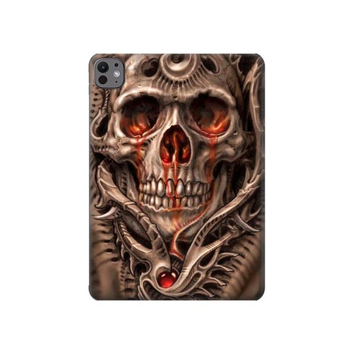 S1675 Skull Blood Tattoo Hülle Schutzhülle Taschen für iPad Pro 11 (2024,2025)