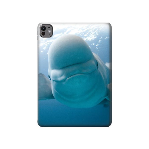 S1801 Beluga Whale Smile Whale Hülle Schutzhülle Taschen für iPad Pro 11 (2024)