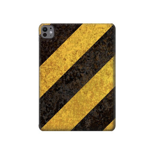 S2231 Yellow and Black Line Hazard Striped Hülle Schutzhülle Taschen für iPad Pro 11 (2024,2025)