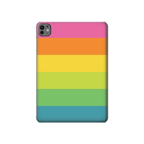 S2363 Rainbow Pattern Hülle Schutzhülle Taschen für iPad Pro 11 (2024,2025)