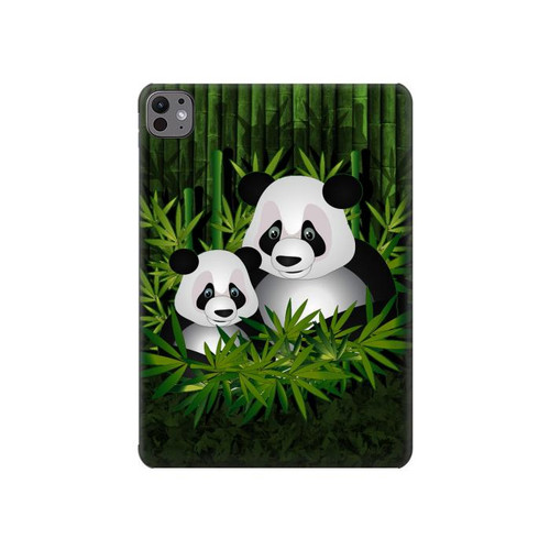 S2441 Panda Family Bamboo Forest Hülle Schutzhülle Taschen für iPad Pro 11 (2024,2025)