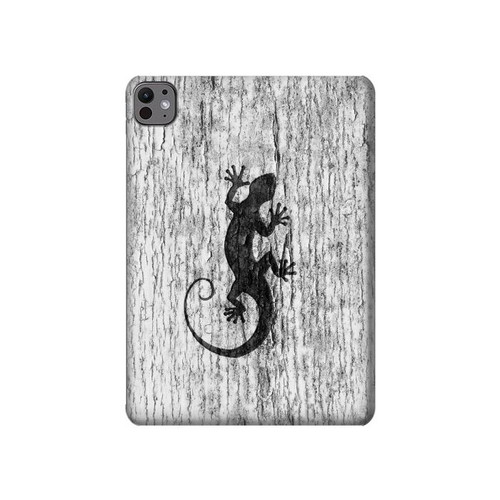 S2446 Gecko Wood Graphic Printed Hülle Schutzhülle Taschen für iPad Pro 11 (2024,2025)