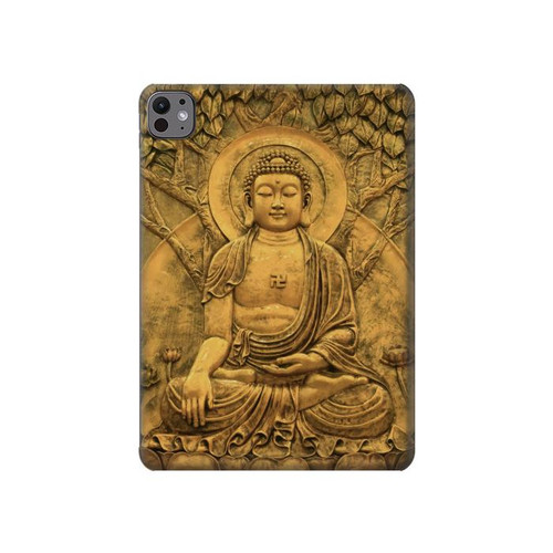 S2452 Buddha Bas Relief Art Graphic Printed Hülle Schutzhülle Taschen für iPad Pro 11 (2024,2025)