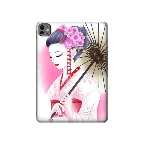 S2579 Japanese Traditional Geisha Kimono Hülle Schutzhülle Taschen für iPad Pro 11 (2024,2025)