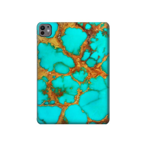 S2688 Aqua Copper Turquoise Gemstone Graphic Hülle Schutzhülle Taschen für iPad Pro 11 (2024,2025)