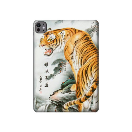 S2750 Oriental Chinese Tiger Painting Hülle Schutzhülle Taschen für iPad Pro 11 (2024,2025)