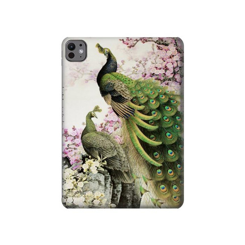 S2773 Peacock Chinese Brush Painting Hülle Schutzhülle Taschen für iPad Pro 11 (2024,2025)