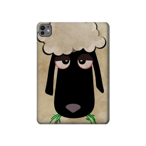 S2826 Cute Cartoon Unsleep Black Sheep Hülle Schutzhülle Taschen für iPad Pro 11 (2024,2025)