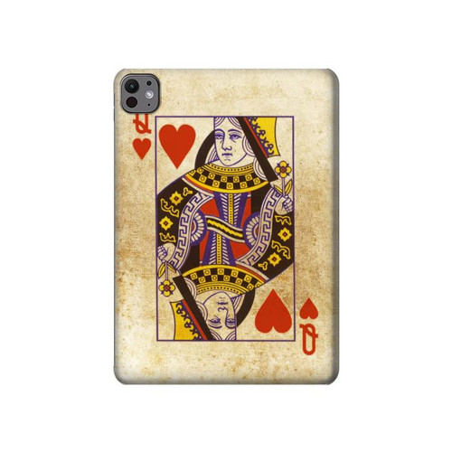 S2833 Poker Card Queen Hearts Hülle Schutzhülle Taschen für iPad Pro 11 (2024,2025)