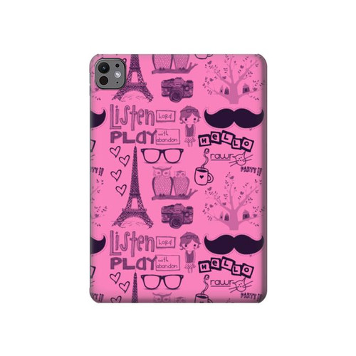 S2885 Paris Pink Hülle Schutzhülle Taschen für iPad Pro 11 (2024,2025)