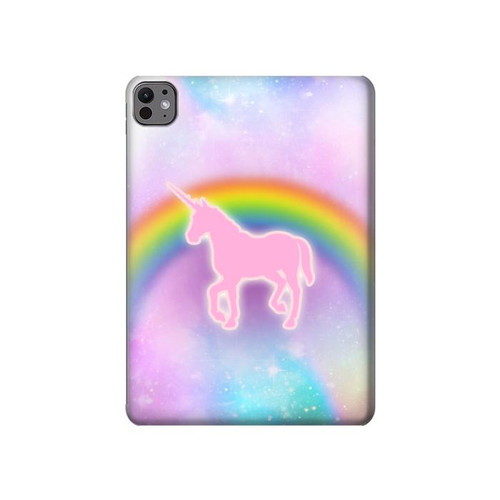 S3070 Rainbow Unicorn Pastel Sky Hülle Schutzhülle Taschen für iPad Pro 11 (2024,2025)