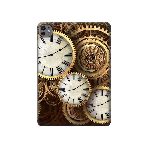 S3172 Gold Clock Live Hülle Schutzhülle Taschen für iPad Pro 11 (2024,2025)