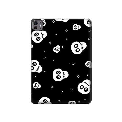 S3261 Smile Skull Halloween Pattern Hülle Schutzhülle Taschen für iPad Pro 11 (2024,2025)