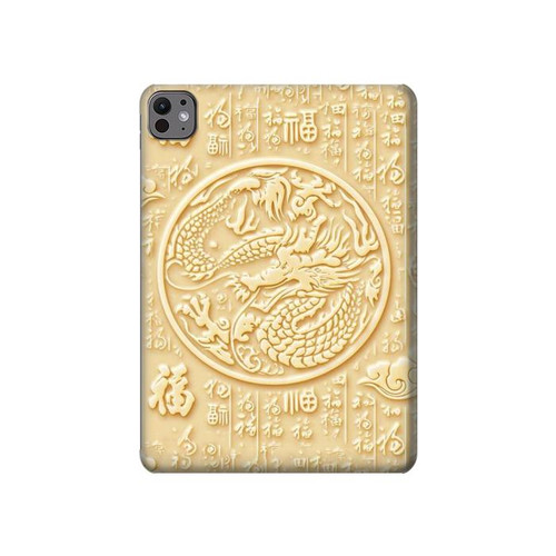 S3288 White Jade Dragon Graphic Painted Hülle Schutzhülle Taschen für iPad Pro 11 (2024,2025)