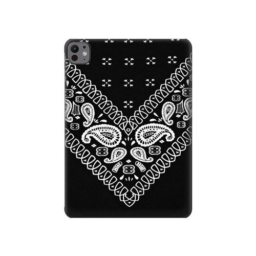 S3363 Bandana Black Pattern Hülle Schutzhülle Taschen für iPad Pro 11 (2024,2025)