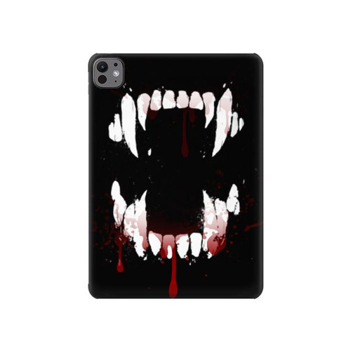 S3527 Vampire Teeth Bloodstain Hülle Schutzhülle Taschen für iPad Pro 11 (2024,2025)