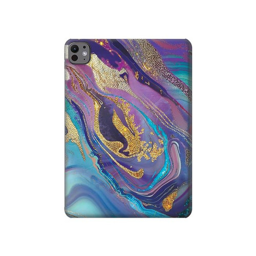 S3676 Colorful Abstract Marble Stone Hülle Schutzhülle Taschen für iPad Pro 11 (2024,2025)