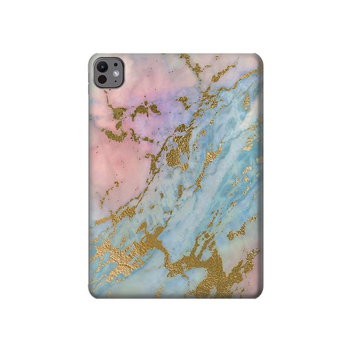 S3717 Rose Gold Blue Pastel Marble Graphic Printed Hülle Schutzhülle Taschen für iPad Pro 11 (2024,2025)