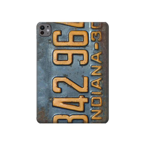 S3750 Vintage Vehicle Registration Plate Hülle Schutzhülle Taschen für iPad Pro 11 (2024,2025)