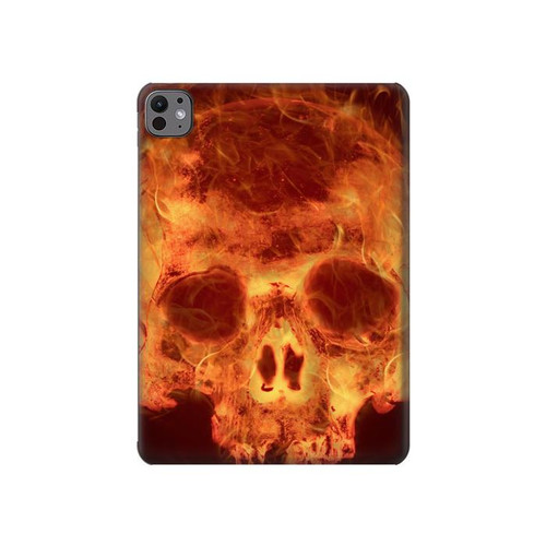 S3881 Fire Skull Hülle Schutzhülle Taschen für iPad Pro 11 (2024,2025)