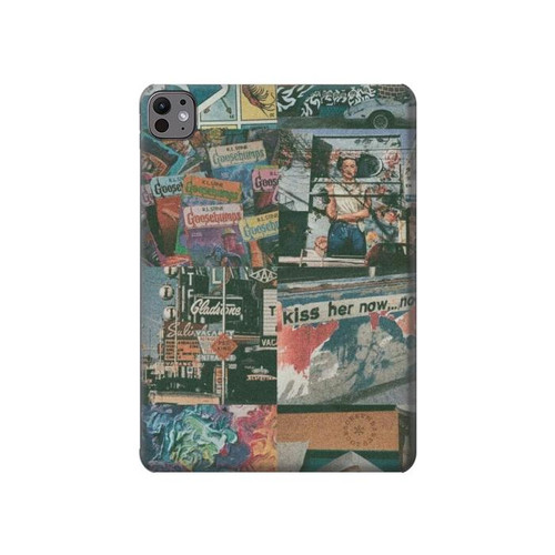 S3909 Vintage Poster Hülle Schutzhülle Taschen für iPad Pro 11 (2024,2025)